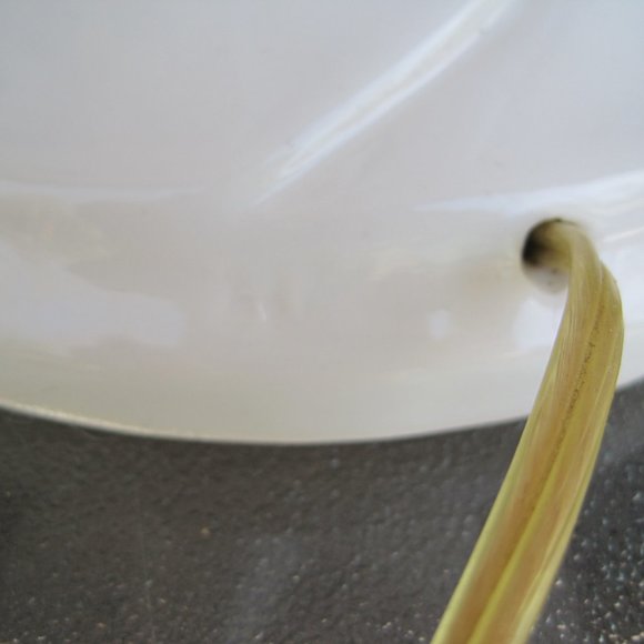 Rare Vintage 1960's White Ceramic Helix Table Lamp - Picture 5 of 7